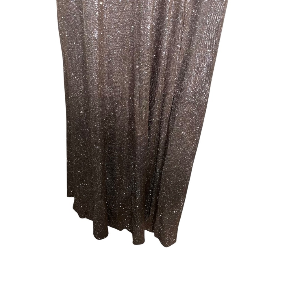 Windsor Miranda Rose Gold Glitter Maxi Formal Gown dress NWT new Size 15 - Picture 5 of 11